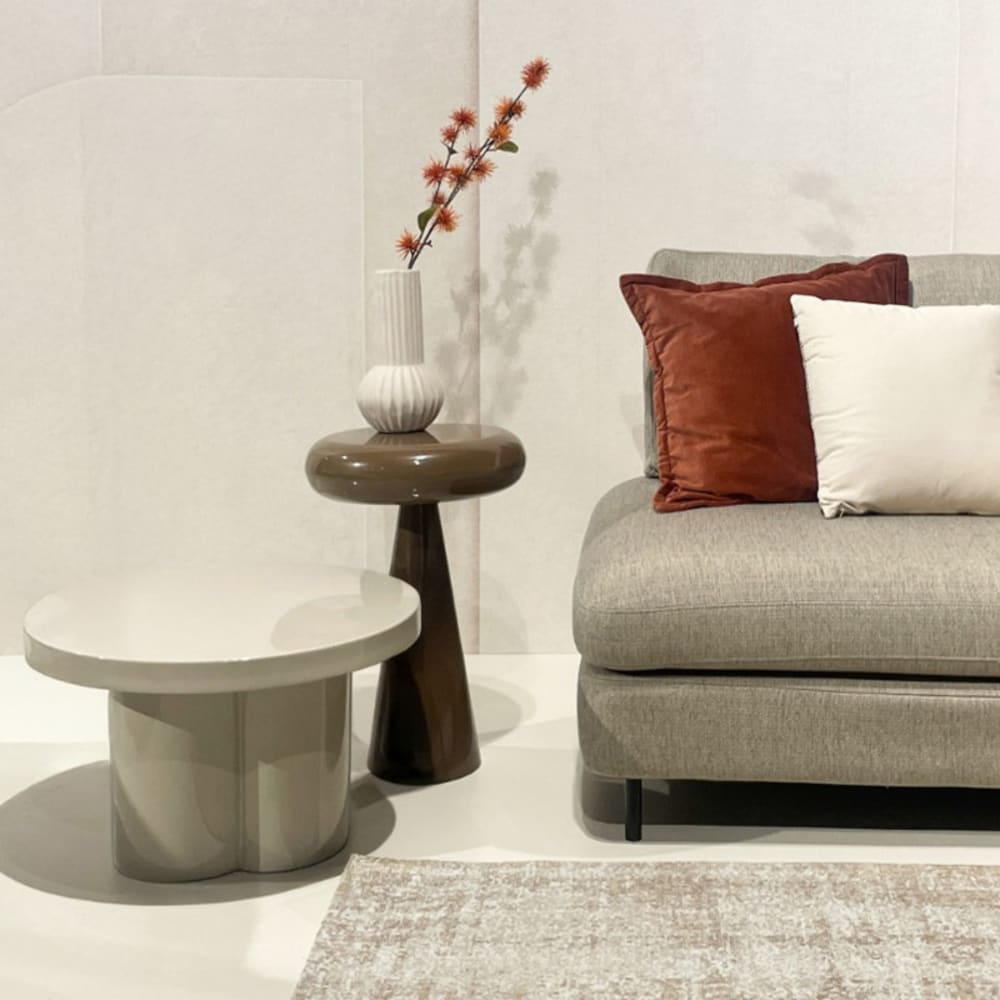 Runder Couchtisch D56 cm Cremefarben - Maisons Du Monde