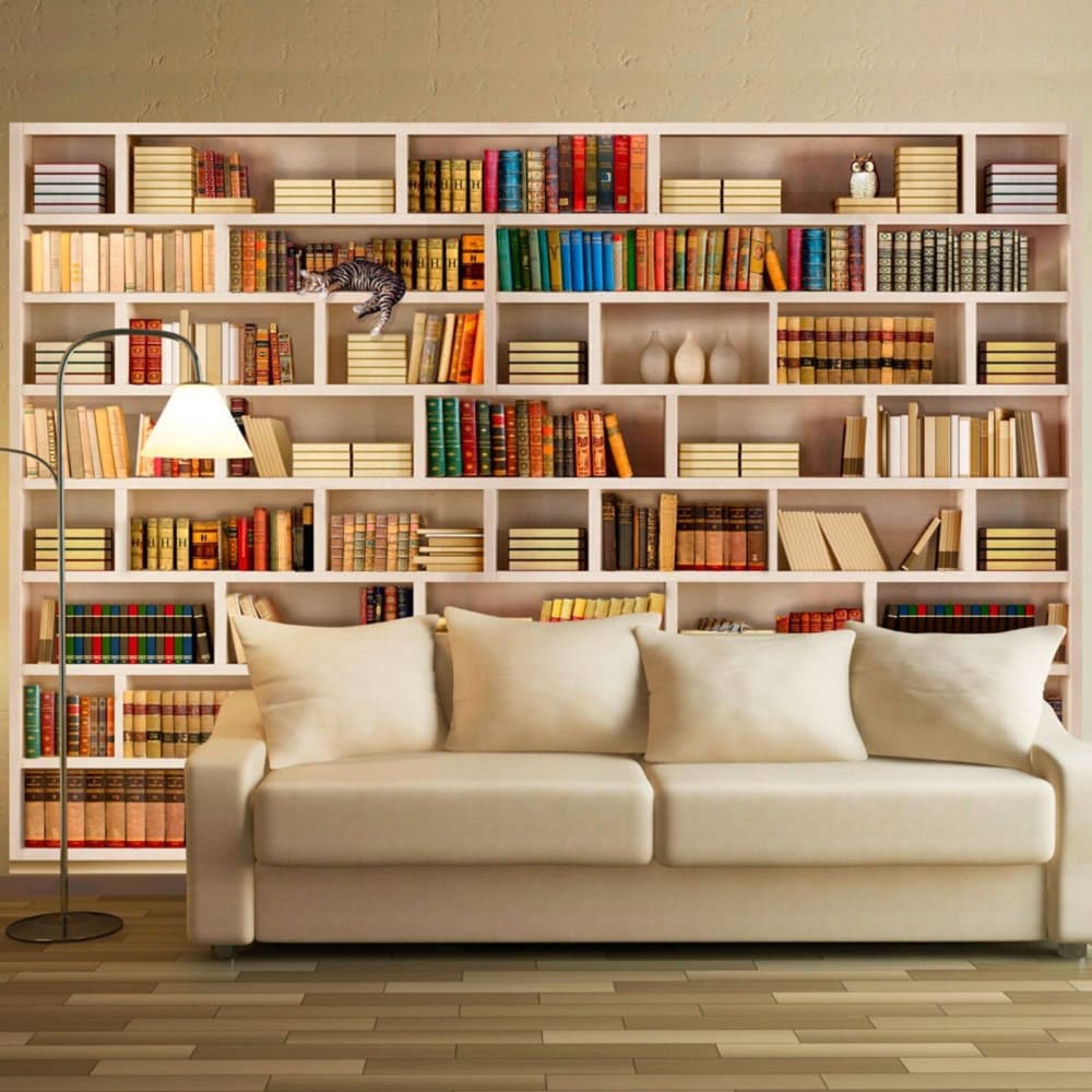 Papier peint bibliothèque domestique 250 x 175 cm — vue 3