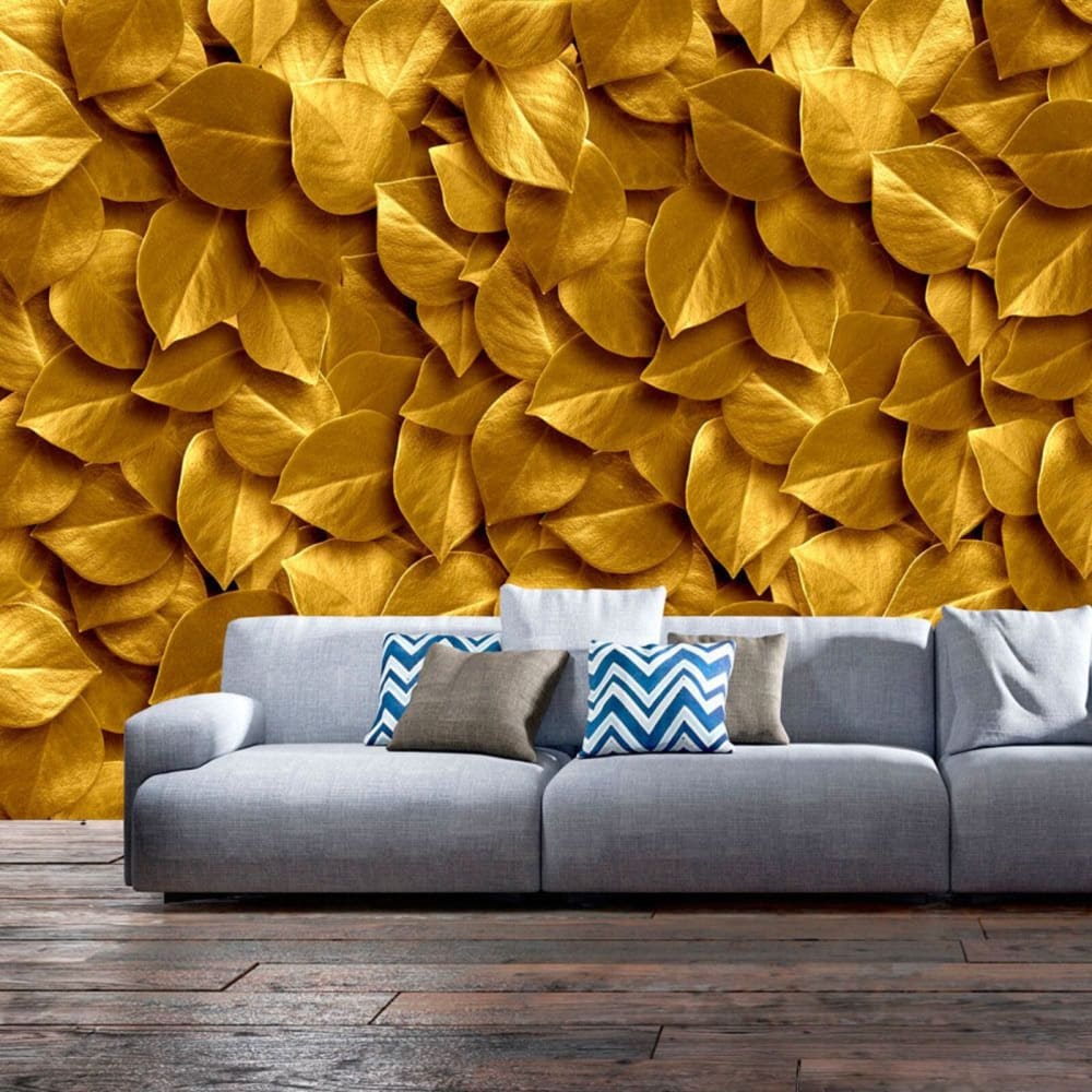 Papier peint feuilles d'or 400 x 280 cm — vue 3
