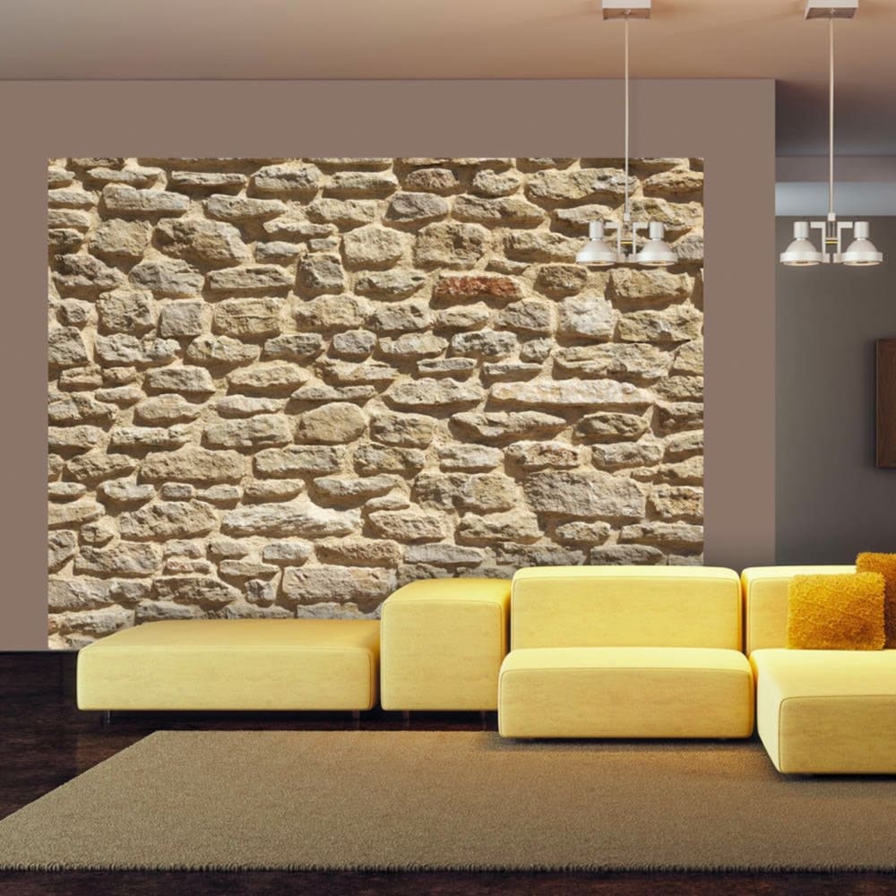 Papier peint vieux mur en pierre 350 x 270 cm — vue 3