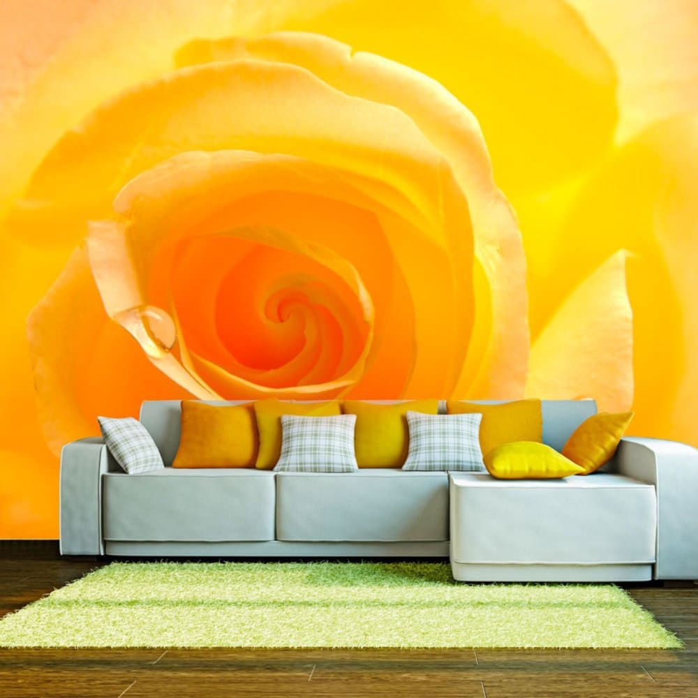 Papier peint rose jaune 300 x 230 cm — vue 3