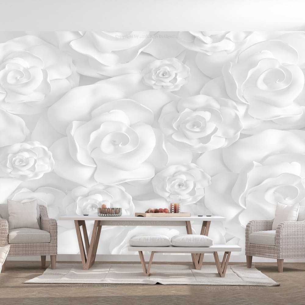Papier peint fleurs en plâtre 350 x 245 cm — vue 3