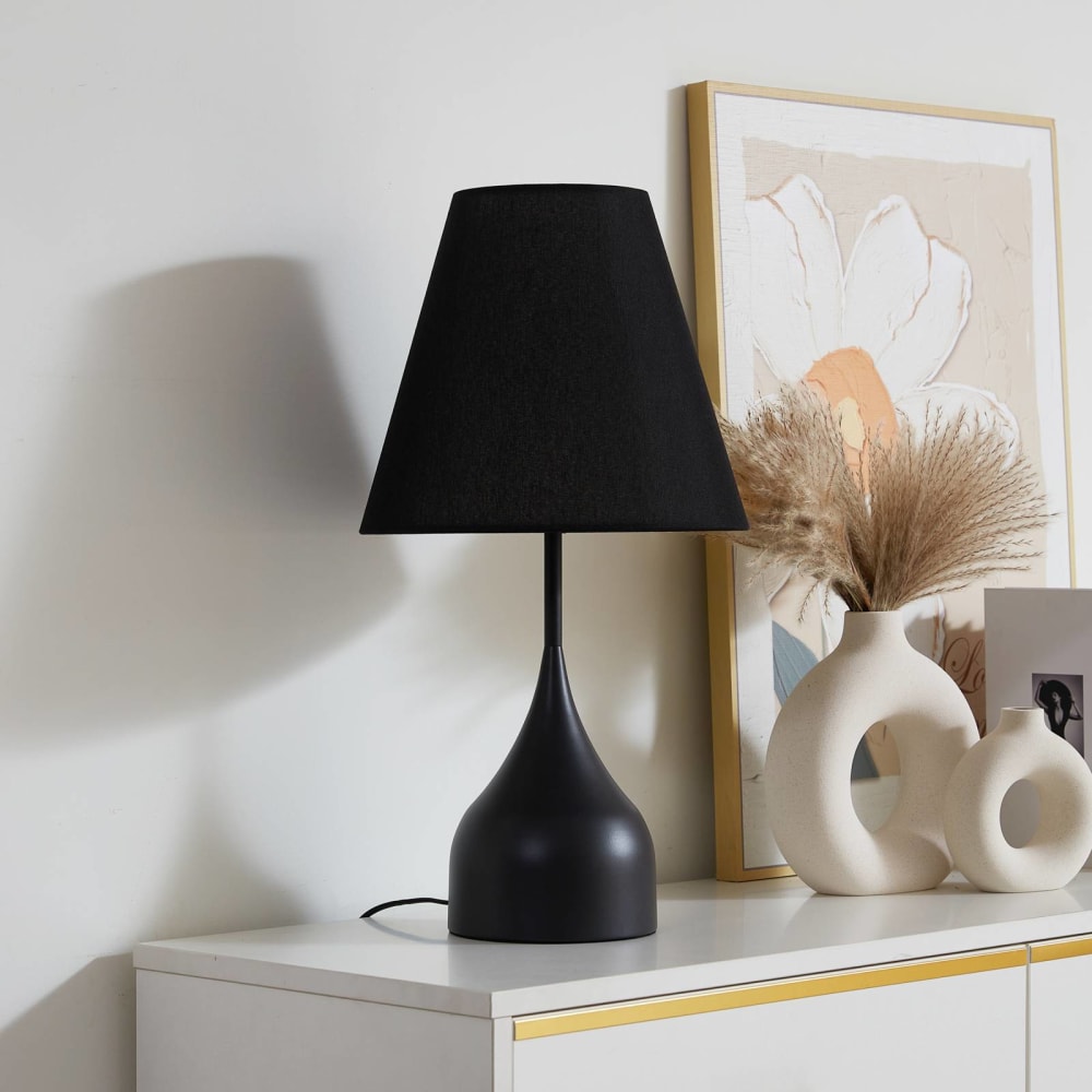 Lampe à poser en métal noir — vue 3