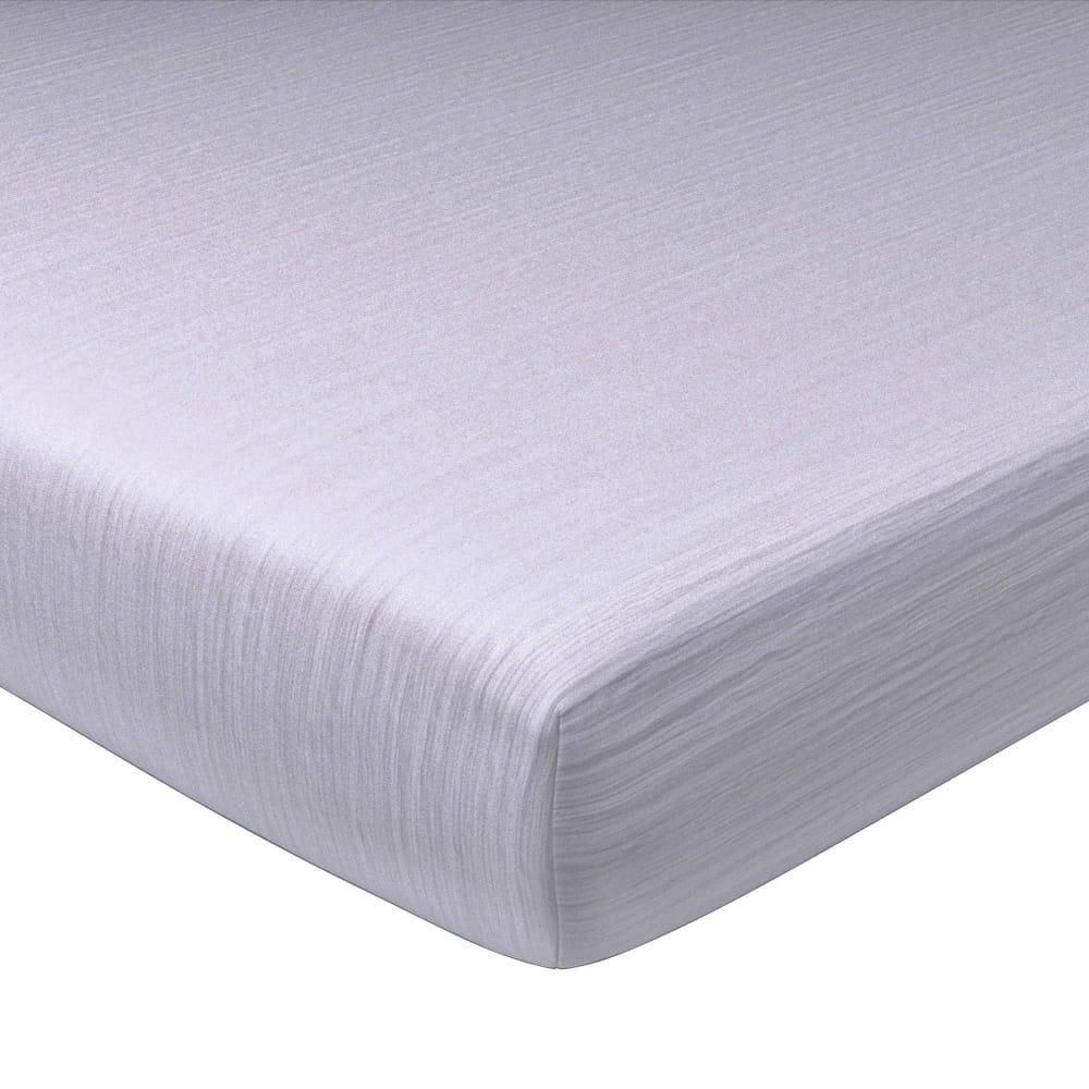 Drap-housse en coton gris nuage 90x190x28cm