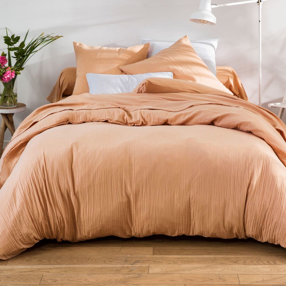 Housse de couette en coton rose des sables 140x200cm