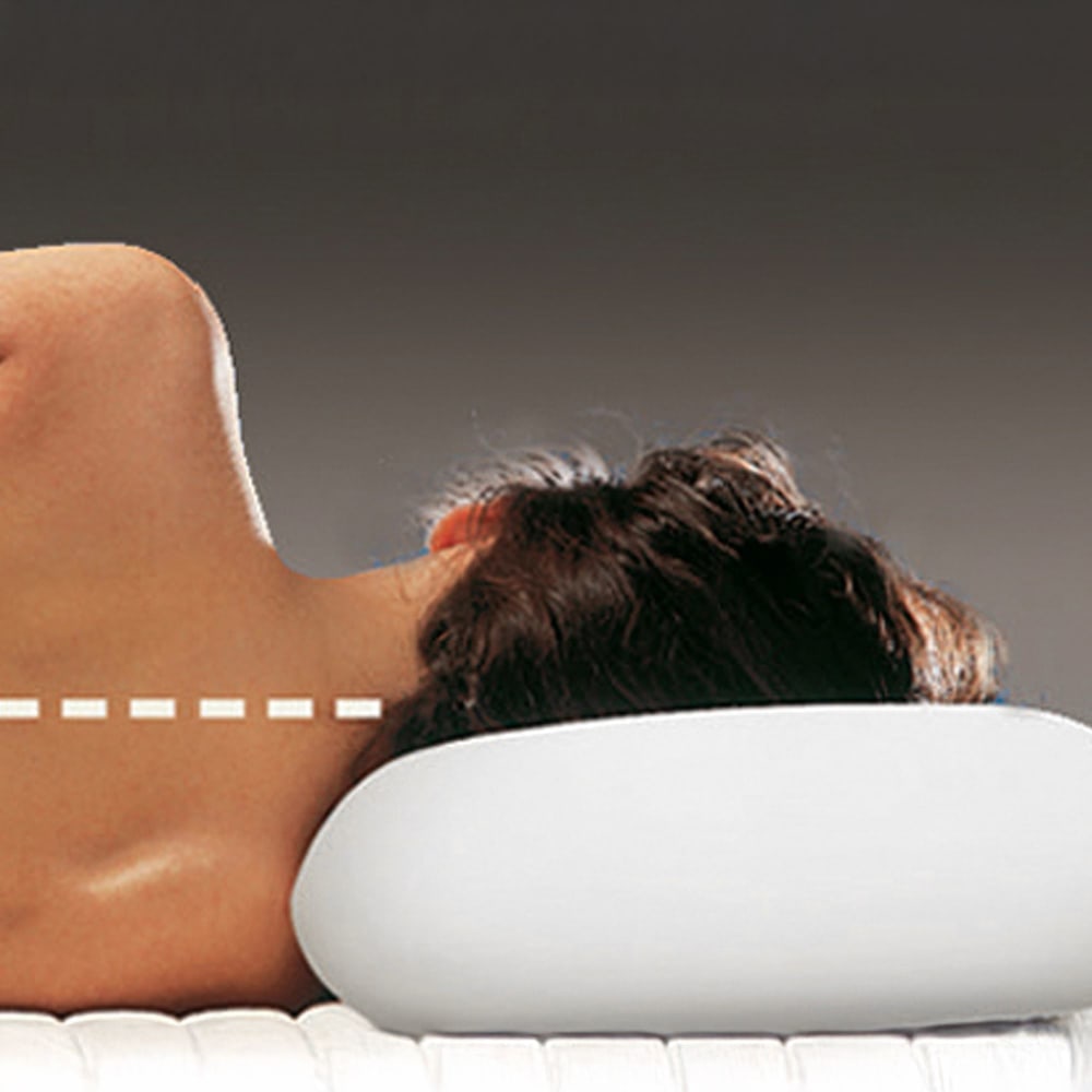 Oreiller ergonomique en polyester blanc 40x60cm