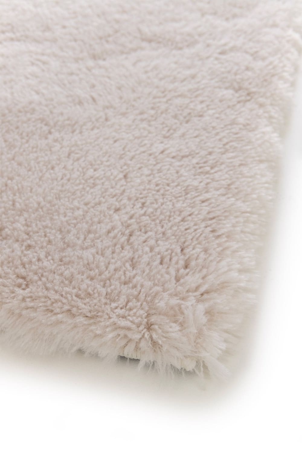 Tapis shaggy ultra-doux effet laine beige 160 x 230 cm — vue 4