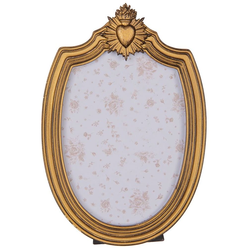 Cadre photo classique à poser en résine dorée 13x18cm