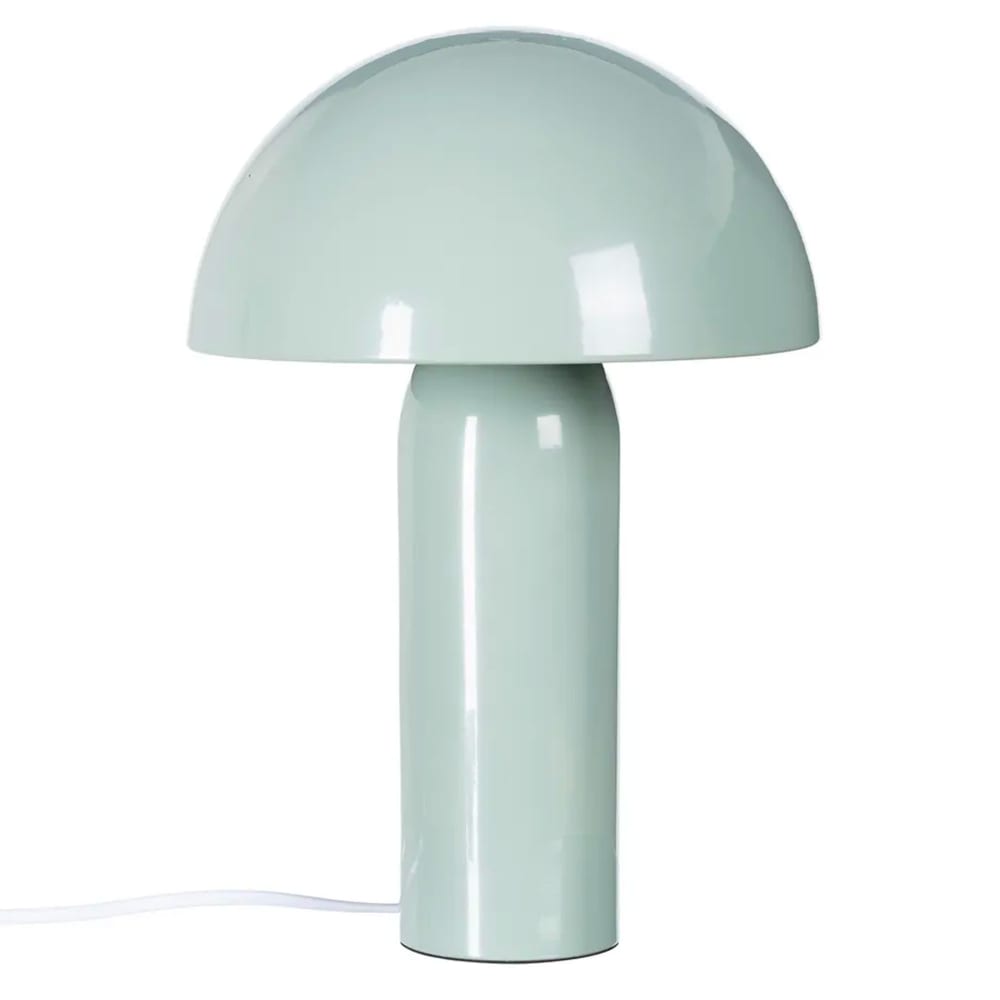 Lampe à poser champignon en métal vert menthe 22x22x31.5cm
