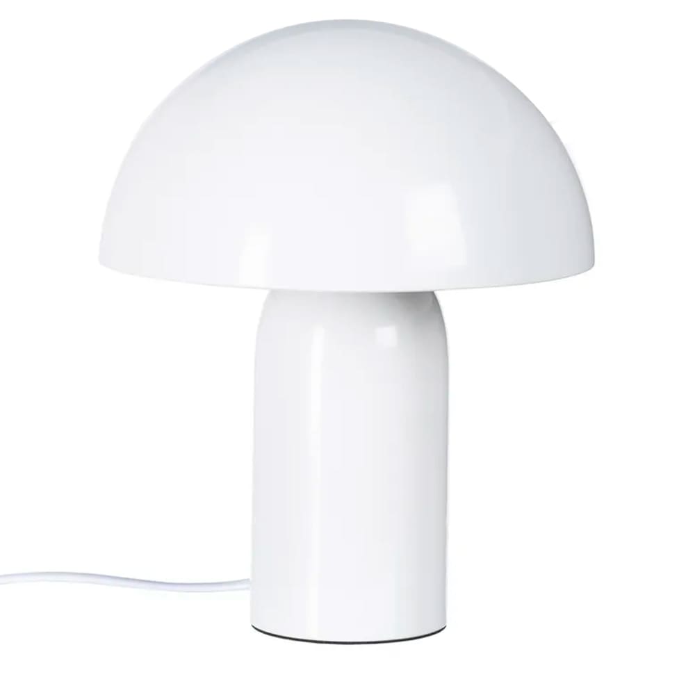 Lampe à poser champignon en métal blanc 20x20x24.5cm
