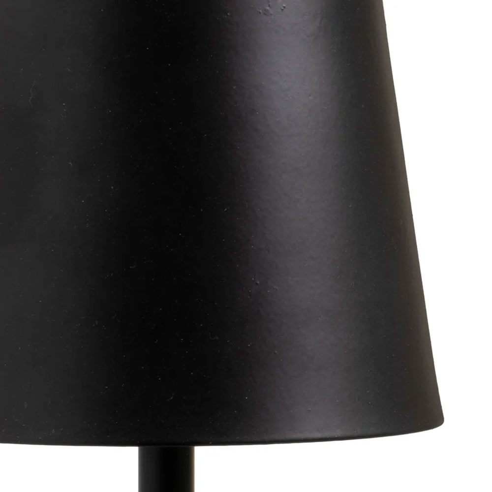 Lampe à poser en métal noir led sans fil 9x9x27cm — vue 4