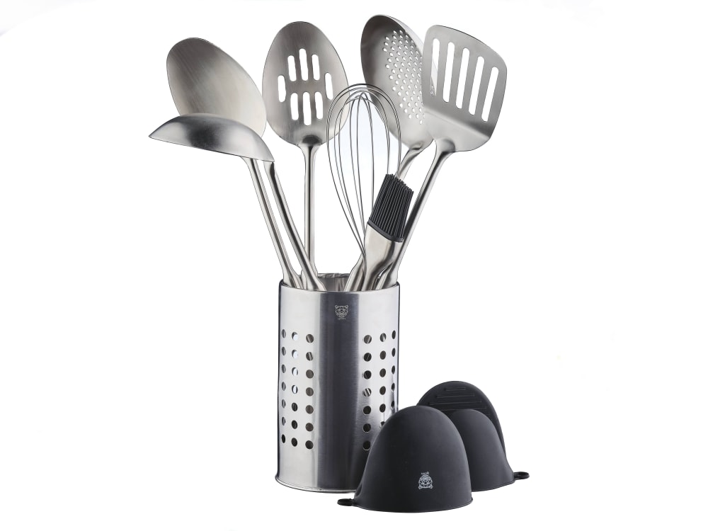 Set d'ustensiles de cuisine en acier inoxydable - 10 pièces Set d'ustensiles de cuisine en acier inoxydable - 10 pièces
