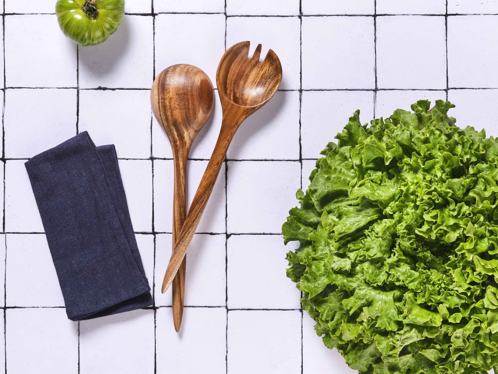 2er Set Salatbesteck aus Akazienholz - Braun - Maisons Du Monde