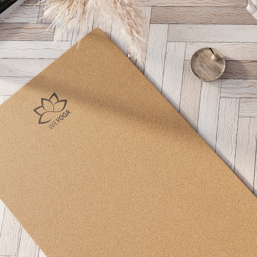 Wellness-Bettaussteiger Yogamatte Kork natur 60x190 - Maisons Du