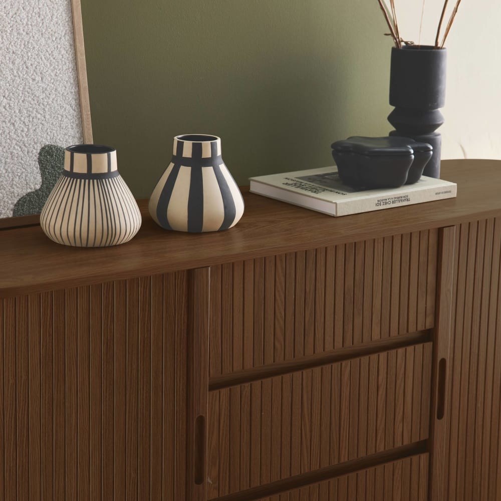 Sideboard mit 2 Schiebetüren, nussbaumfarben - Maisons Du Monde