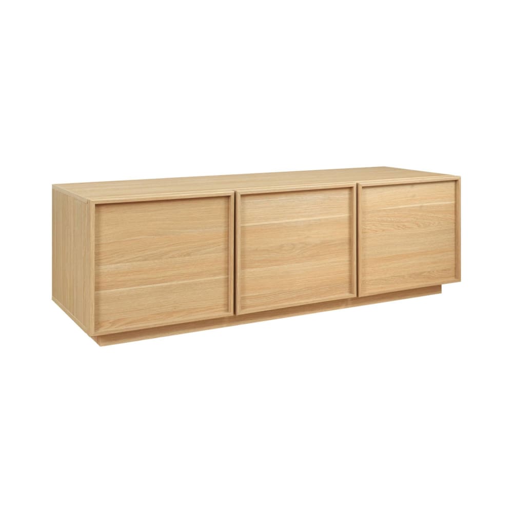Meuble tv décor bois naturel 3 portes — Beyit
