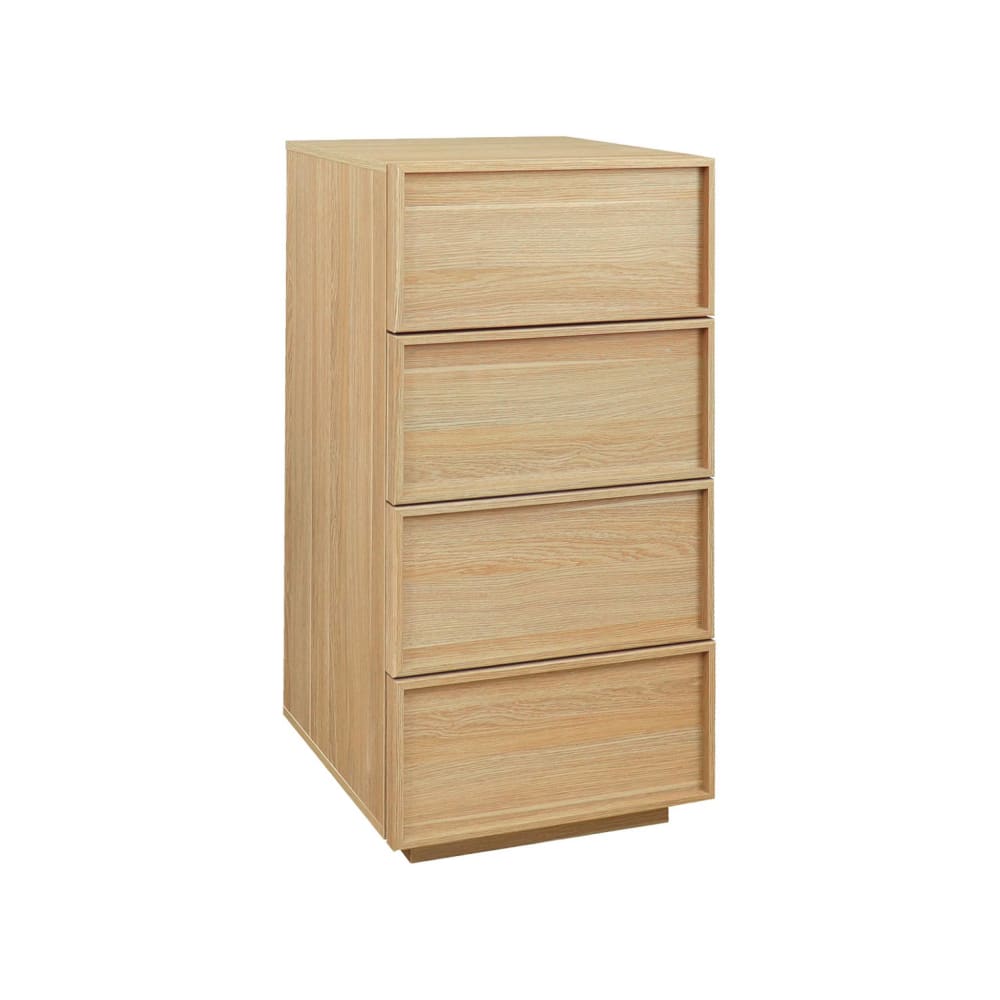 Commode chiffonnier naturel 4 tiroirs effet bois