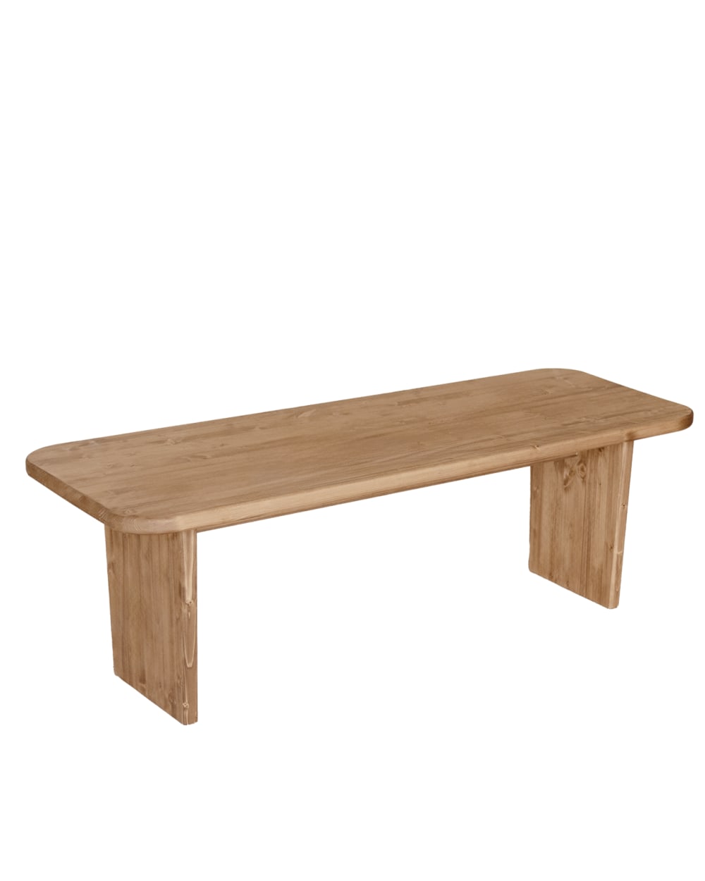 Table basse en bois massif marron 120x60cm