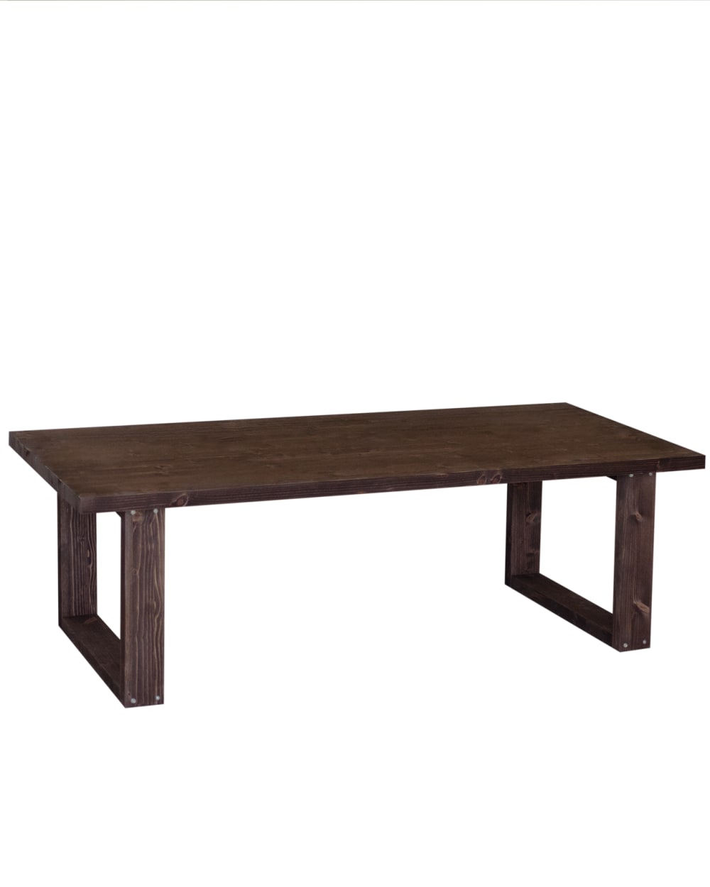 Table basse en bois massif noyer 120x60cm
