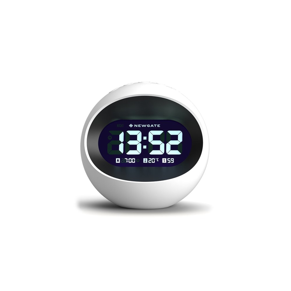 Réveil lcd acrylique en blanc