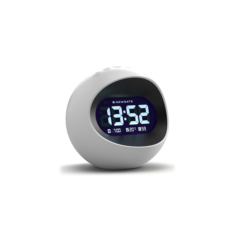 Réveil lcd acrylique en blanc — vue 4
