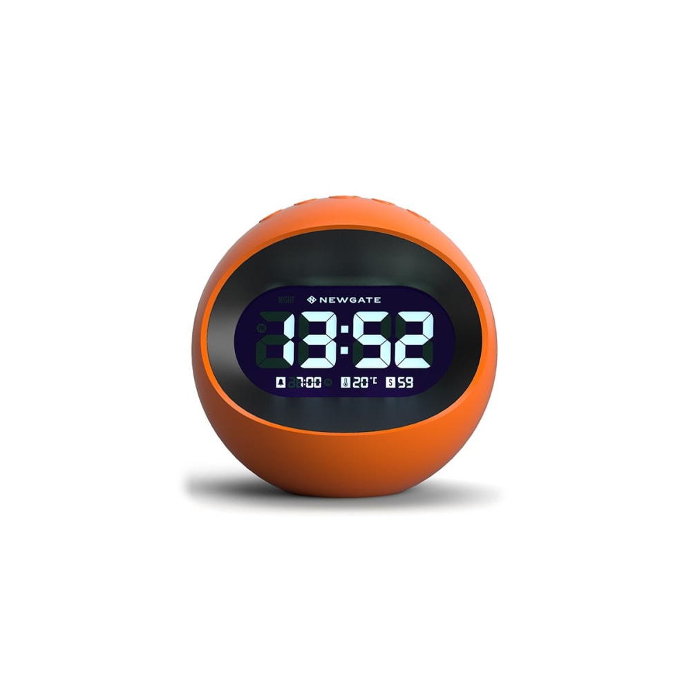Réveil LCD acrylique en orange — vue 3