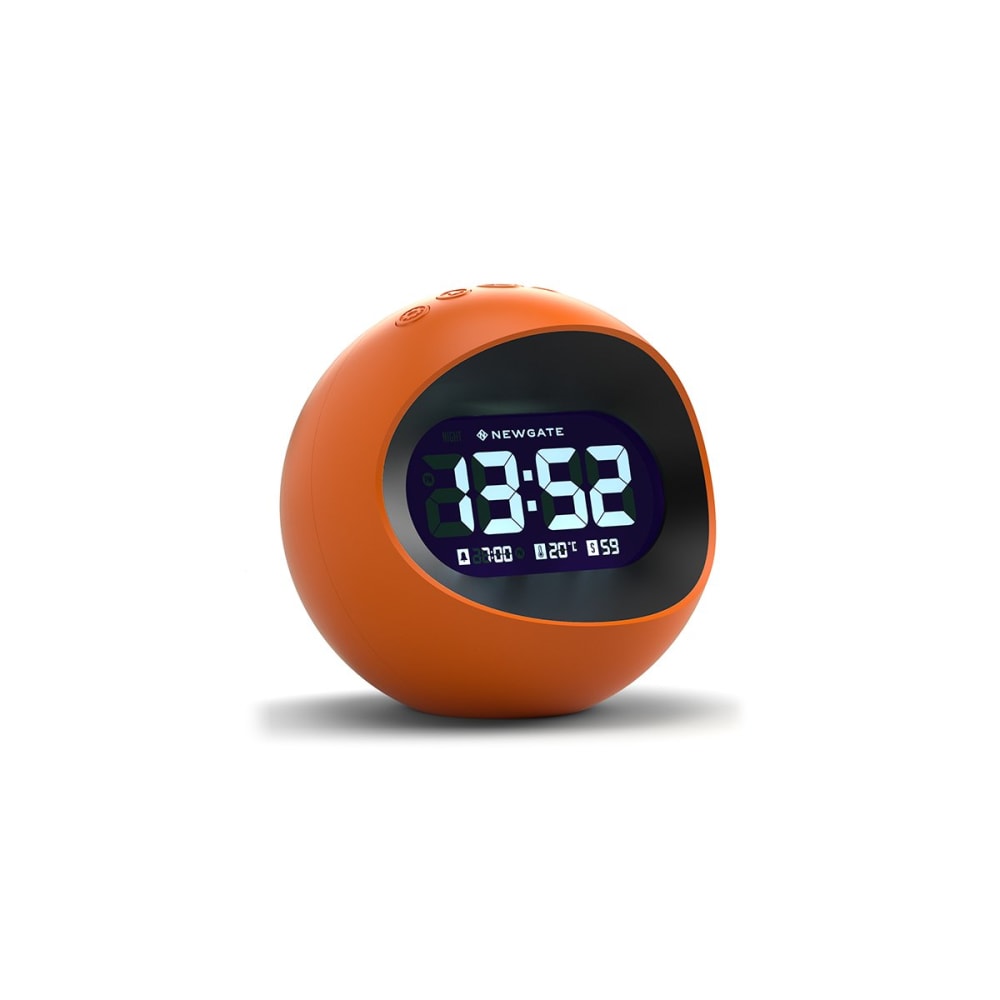 Réveil LCD acrylique en orange — vue 4