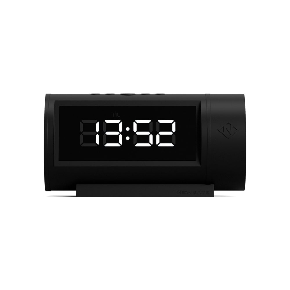 Réveil LCD en acrylique noir — vue 3