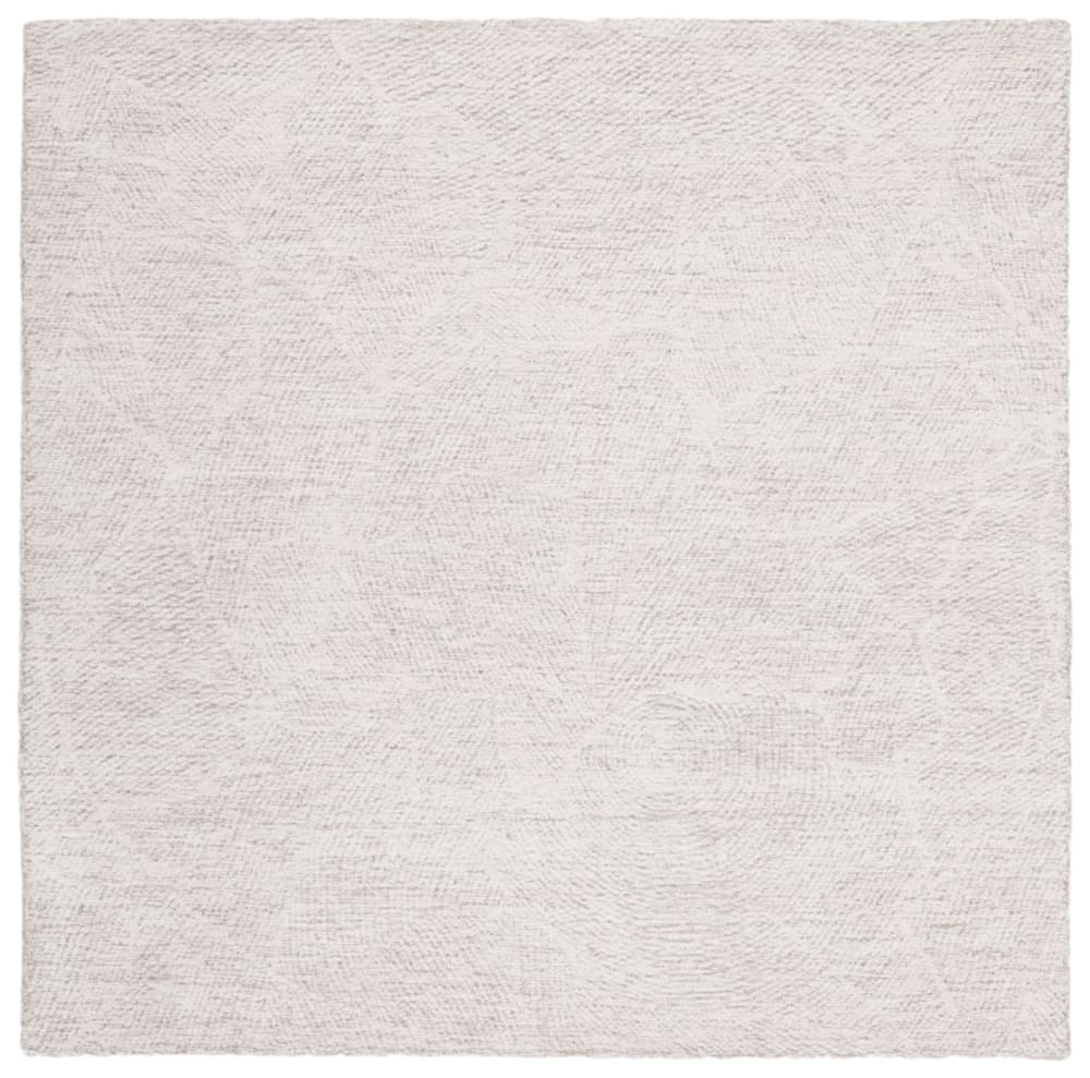Tapis traditionnel en laine blanc/beige, 91 x 91 cm