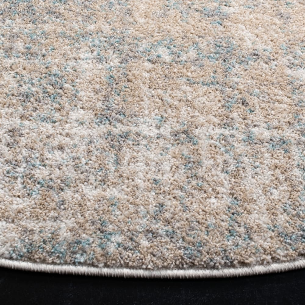 Tapis abstrait moderne en polypropylène beige/gris, 64 x 244 cm — vue 4