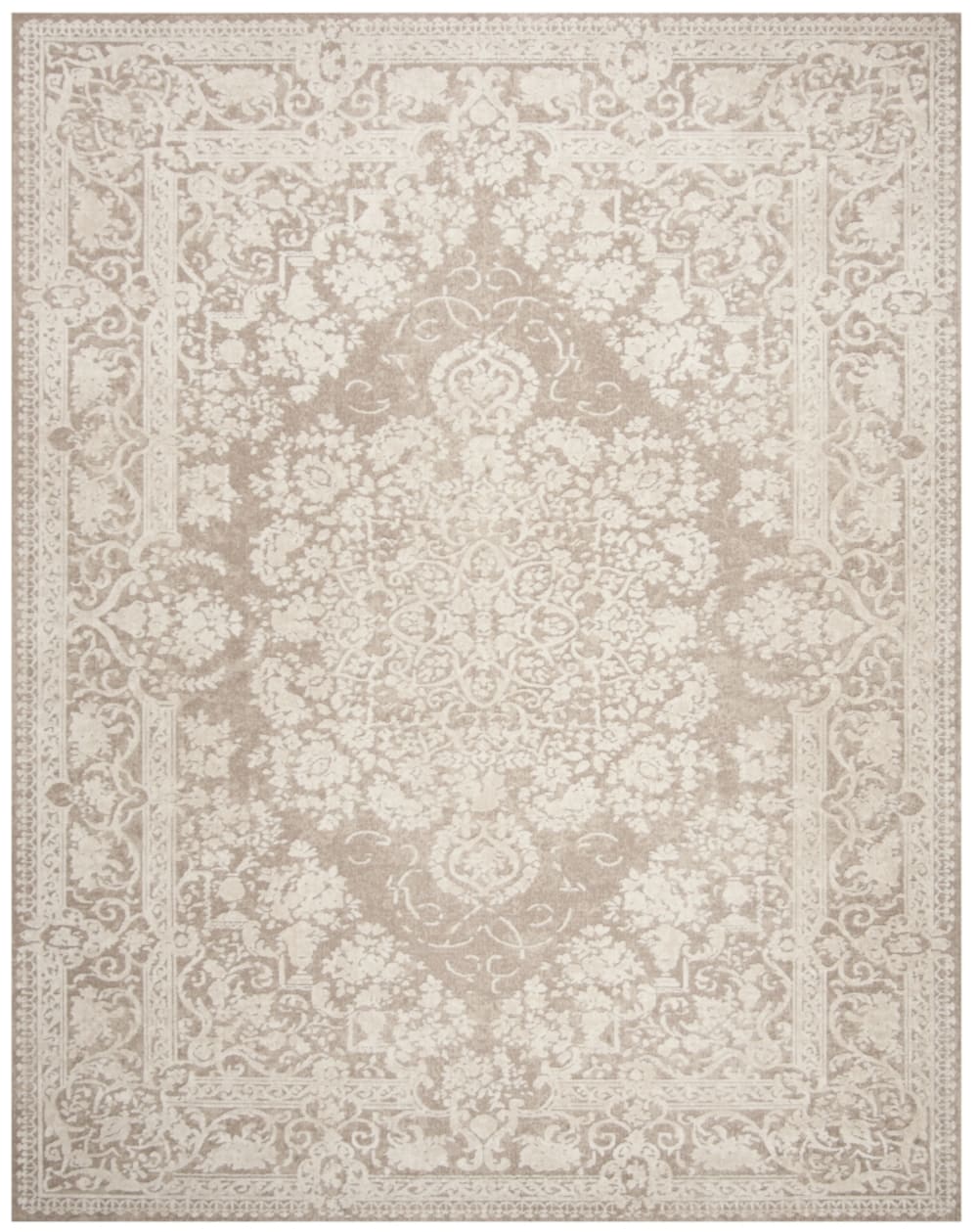 Tapis Polyester Beige / Creme 274 X 366 cm