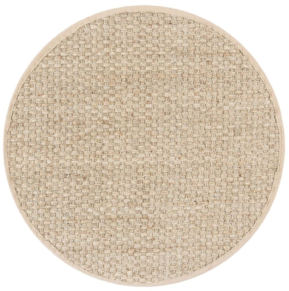 Tapis fibre naturelle en herbiers marins beige, 244 cm
