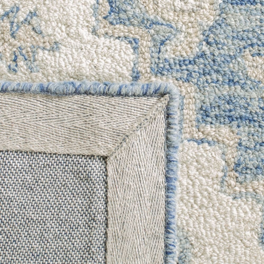 Tapis traditionnel en laine bleu/blanc, 61 x 91 cm — vue 4