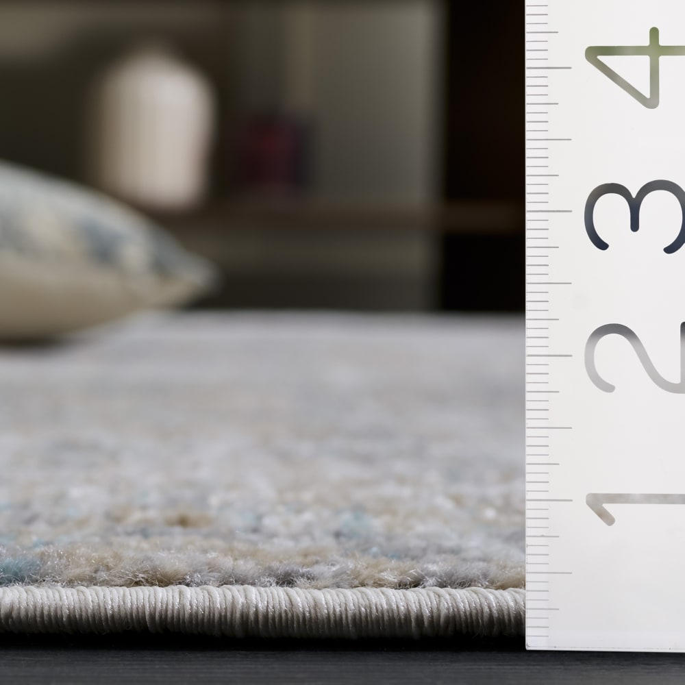 Tapis abstrait moderne en polypropylène beige/gris, 235 cm — vue 4