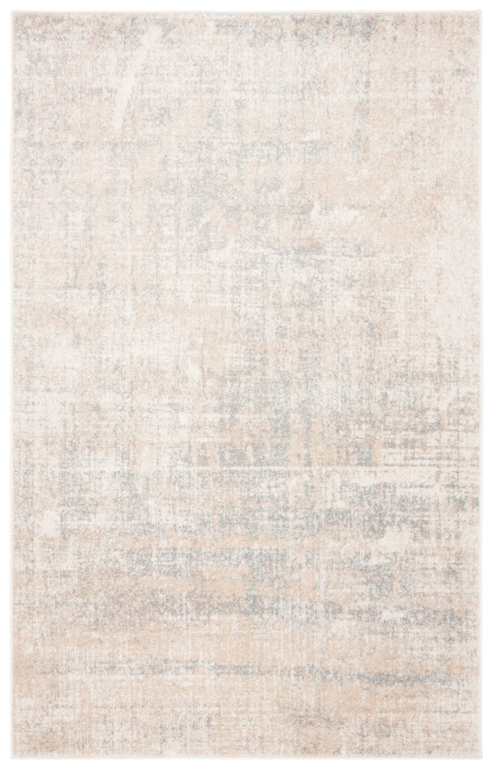 Tapis abstrait moderne en polypropylène beige/gris, 183 x 244 cm