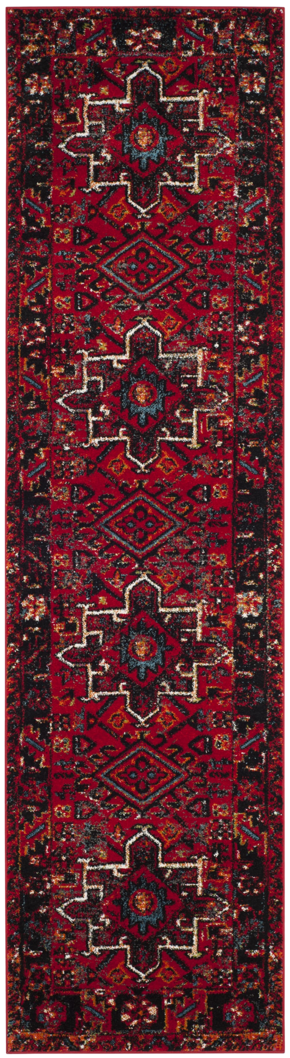 Tapis de transition en polypropylène rouge/multicolore, 69 x 183 cm