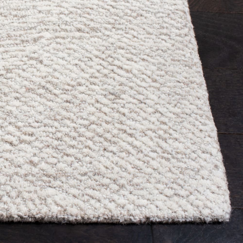 Tapis traditionnel en laine blanc/beige, 91 cm — vue 3