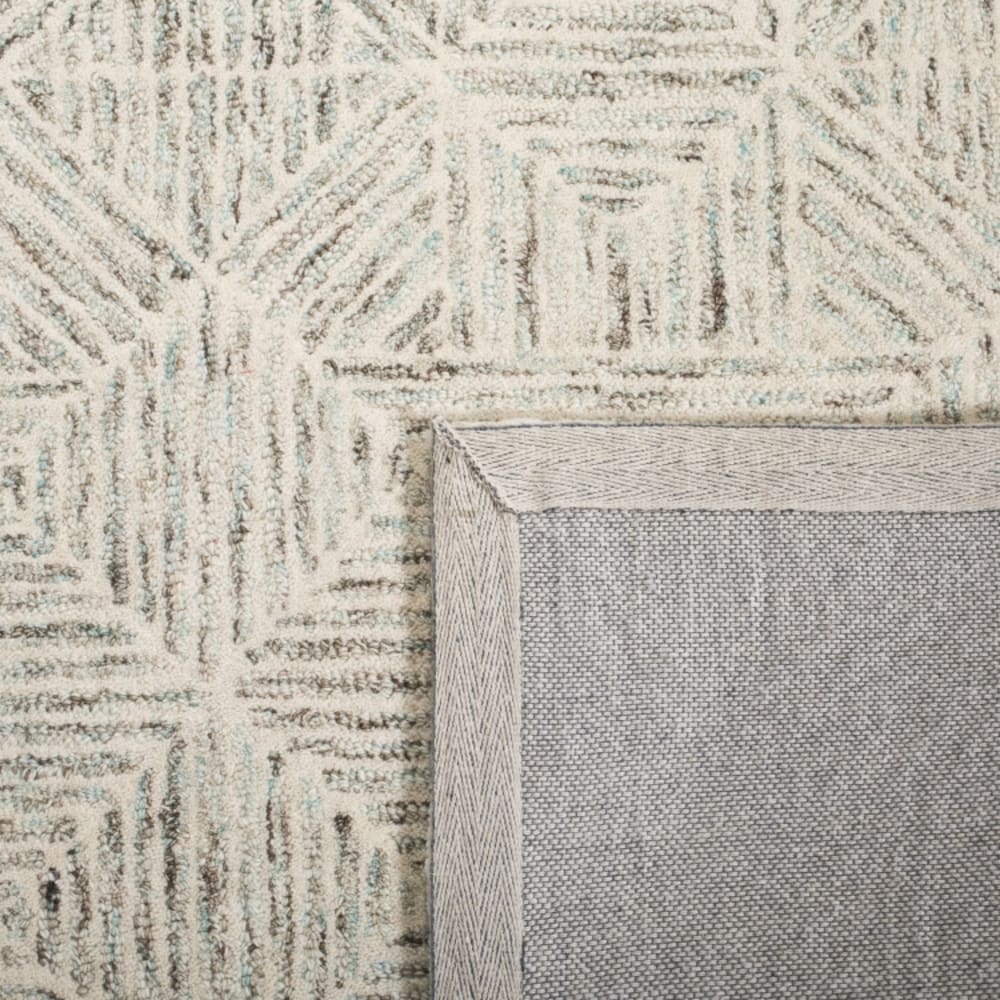 Tapis moderne en laine blanc/bleu, 91 x 152 cm — vue 4