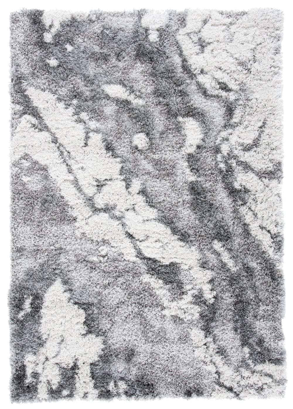 Tapis en polypropylène gris/blanc, 160 x 231 cm
