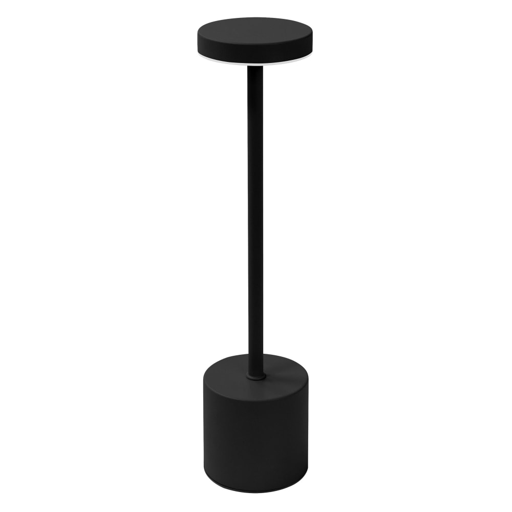 ML-Design LED Tischlampe kabellos Touch Schwarz Ø8x34,5cm 3 Lichtfarben Dimmbar style modern Schwarz Metall