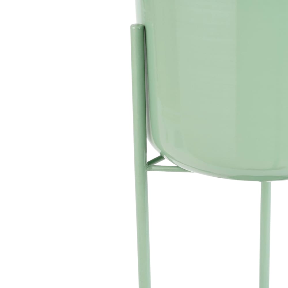 Cache-pot d'intérieur vert fer h60xl19xl19cm