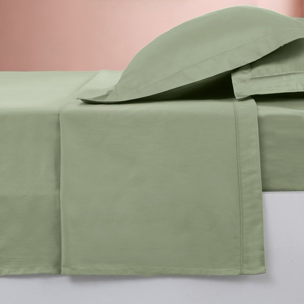 Pparure drap plat + 2 taies 50x70 cm sauge 270x300 cm — vue 4