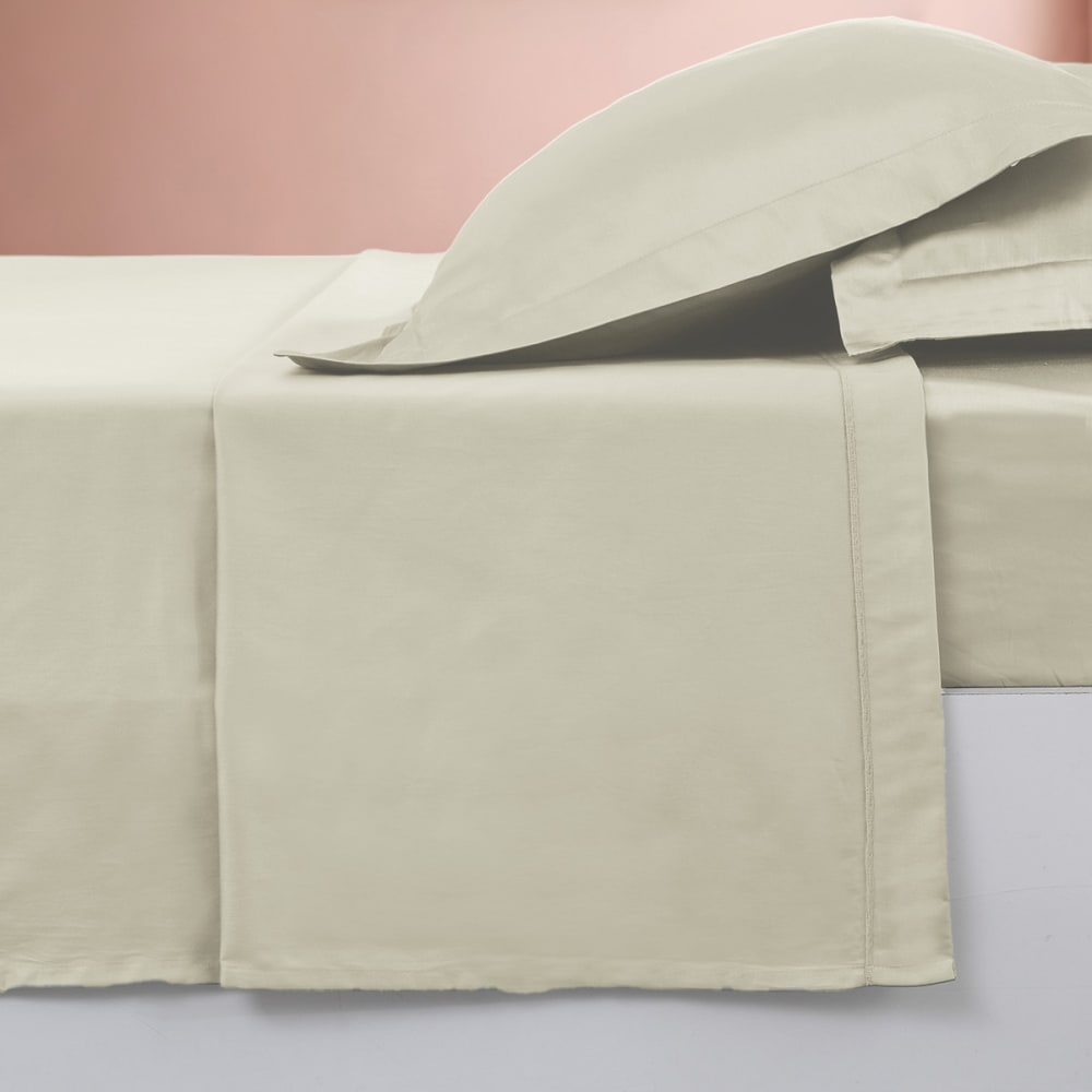 Pparure drap plat + 2 taies 65x65 cm ficelle 240x300 cm — vue 3