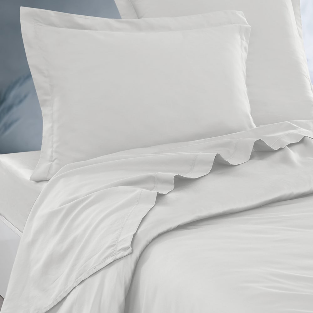 Parure drap plat + 2 taies 50x70 cm  blanc 240x300 cm