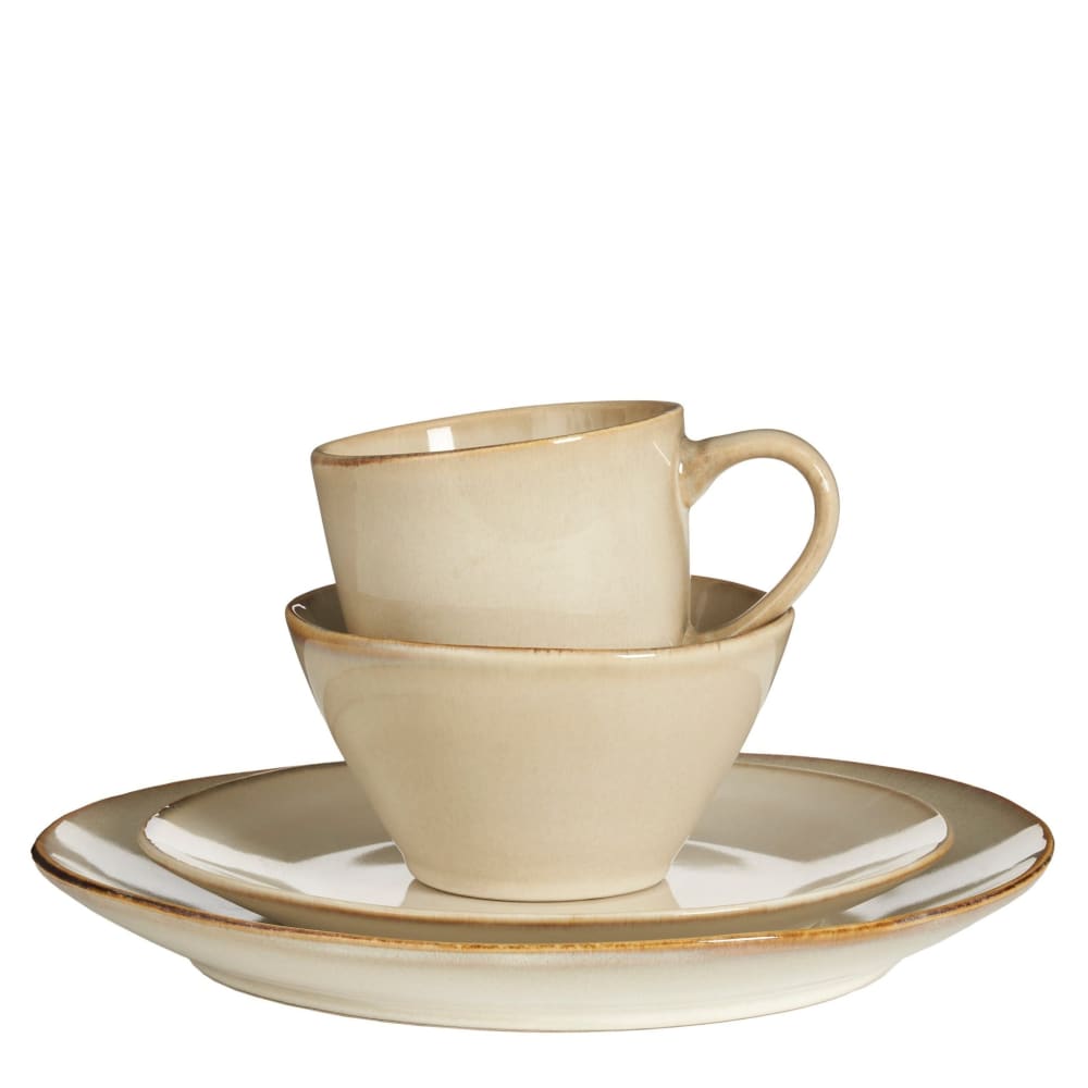 Service de table beige pierre h29xl29xl31cm