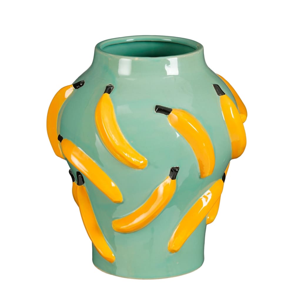 Mica Decorations Vase aus Ceramics 26x26x30 cm, Grün style modern Grün Keramik