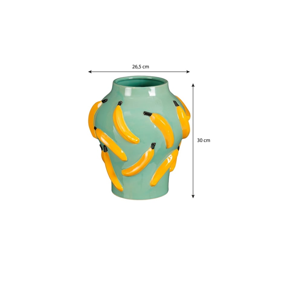 Vase aus Ceramics 26x26x30 cm, Grün - Maisons Du Monde