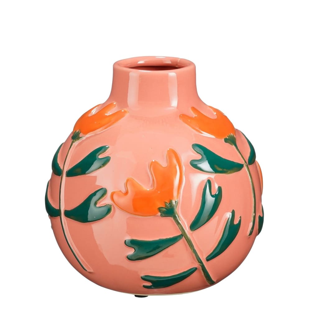 Mica Decorations Vase Ava Rosa Keramik H20xB19.5xL19.5cm style classic chic Rosa Keramik
