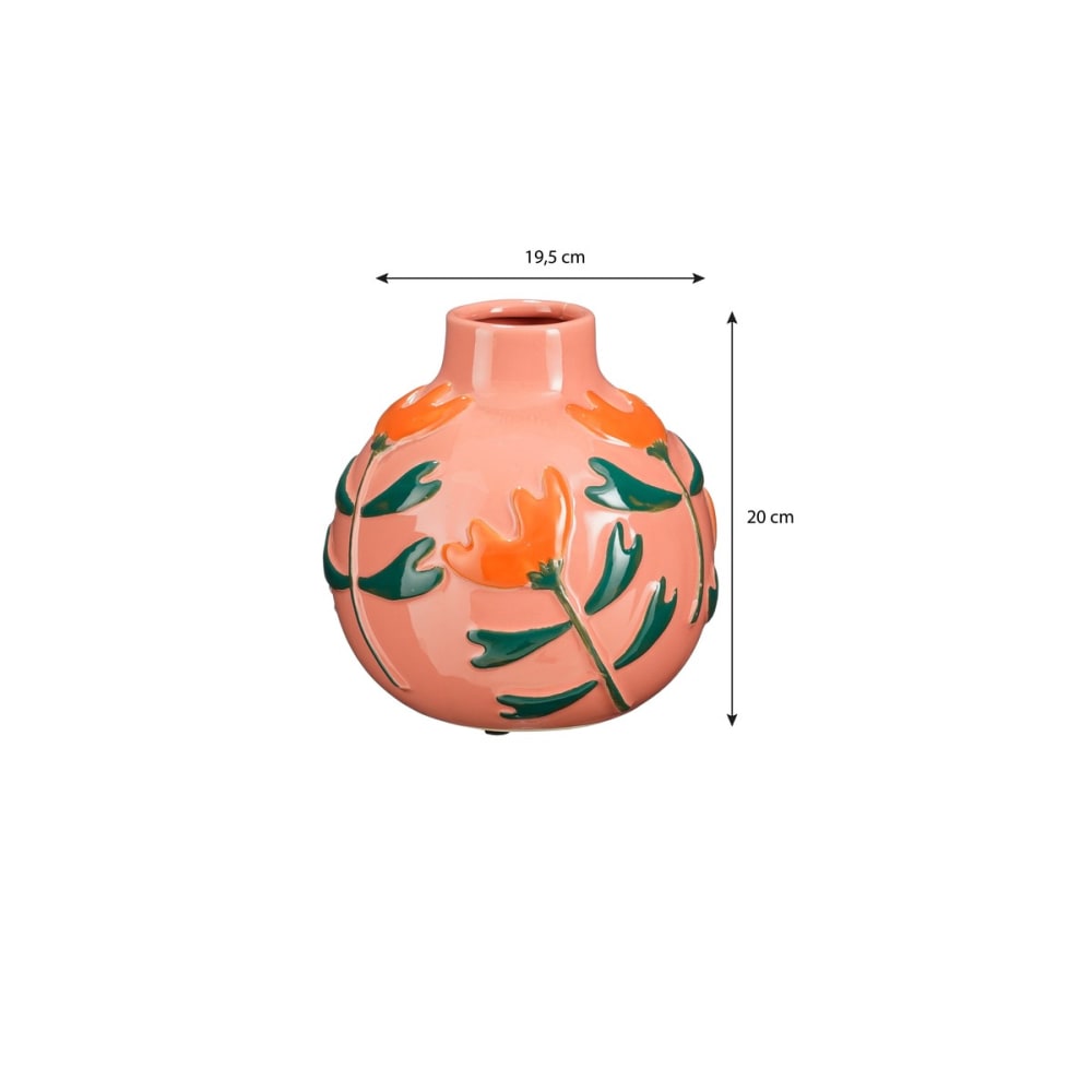 Vase Ava Rosa Keramik H20xB19.5xL19.5cm - Maisons Du Monde