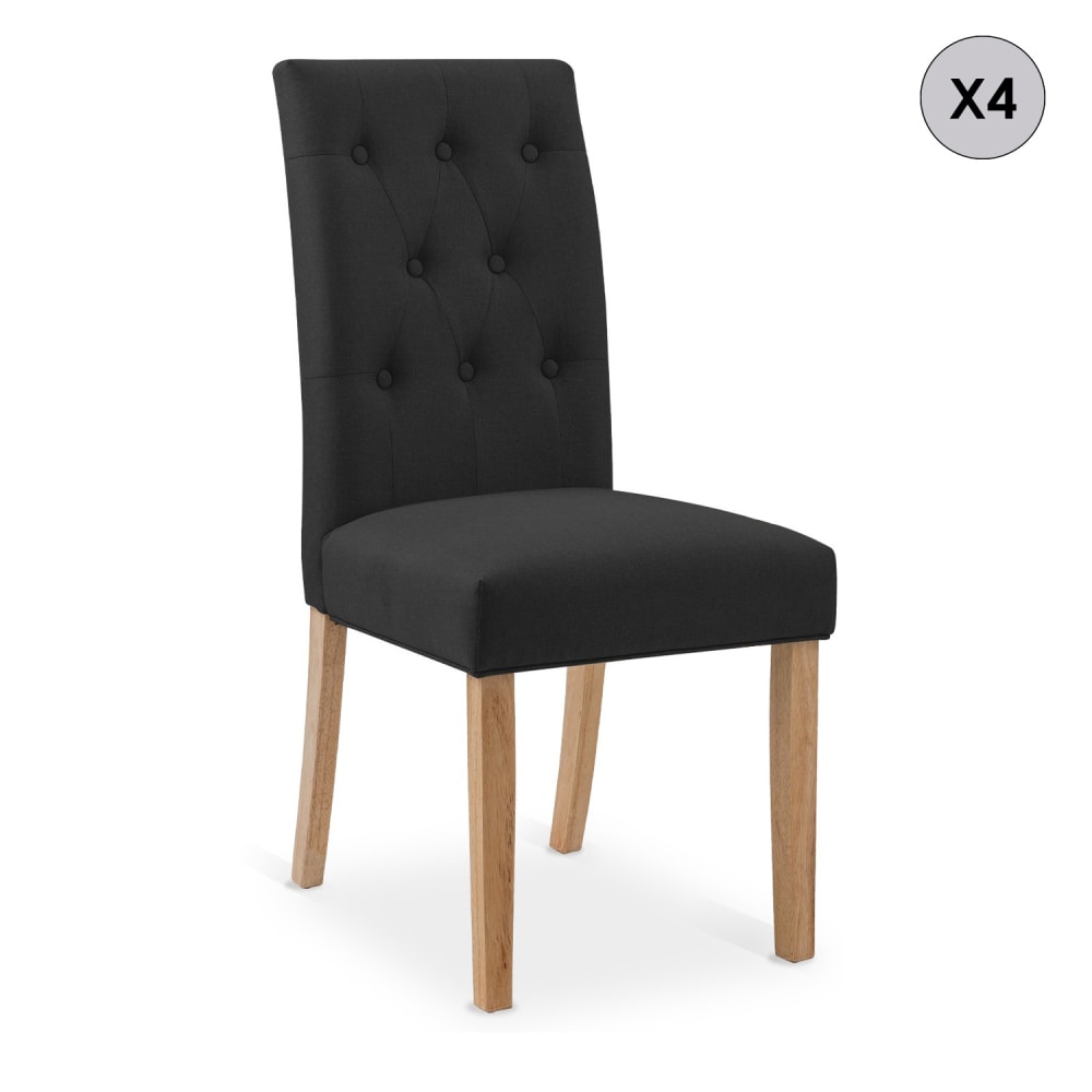 Lot de 4 chaises capitonnées